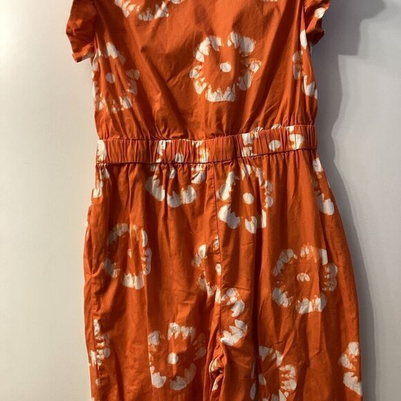 Busayo Collective Orange Ruffle Jumpsuit Women’s Size 6 - Picture 13 of 16